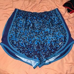 Blue Patterned Women's Shorts